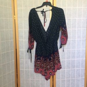 Detailed print Romper